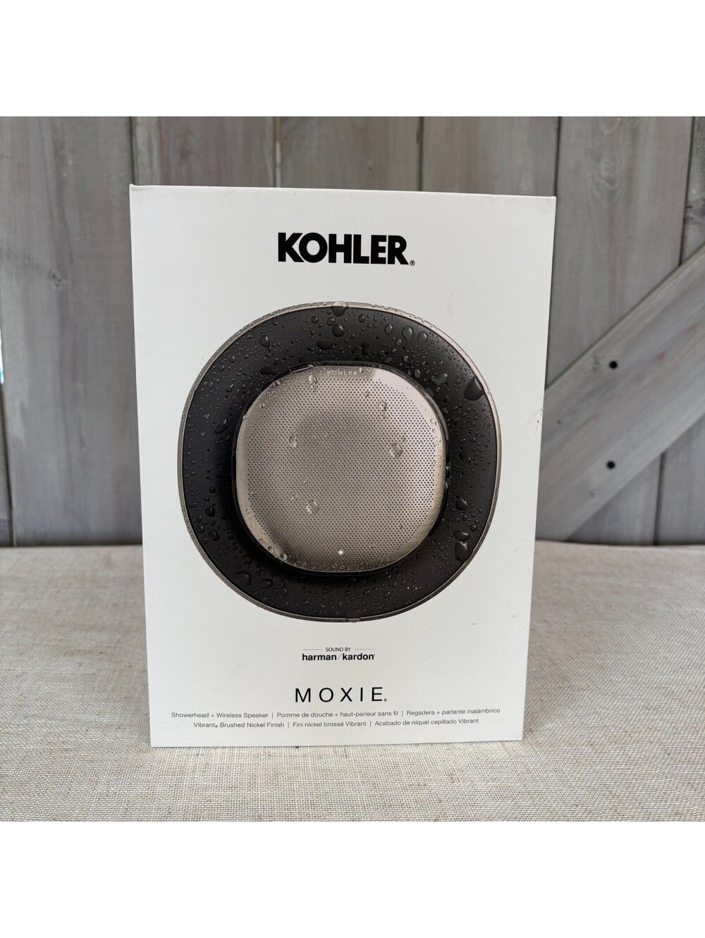 Brand New Kohler Moxie 1.75 gpm Bluetooth Shower Head and Wireless Speaker